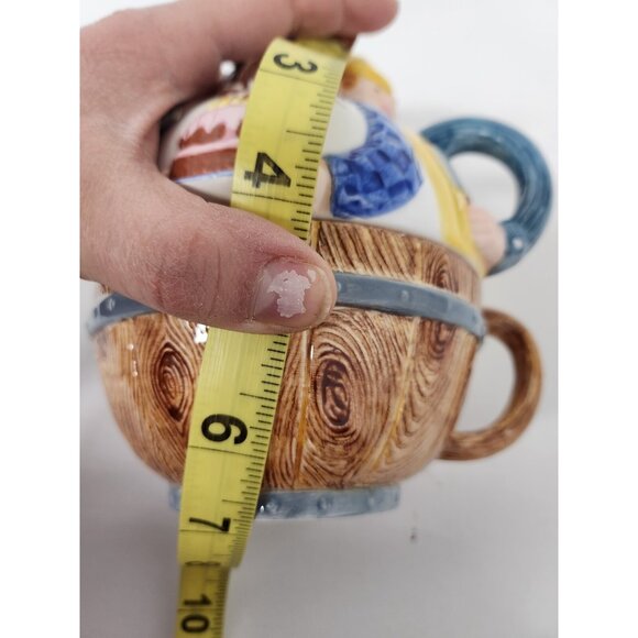 VTG Department 56 Three Men in a Tub Nesting Teapot and Cup Set Ceramic Kitsch - Picture 15 of 15